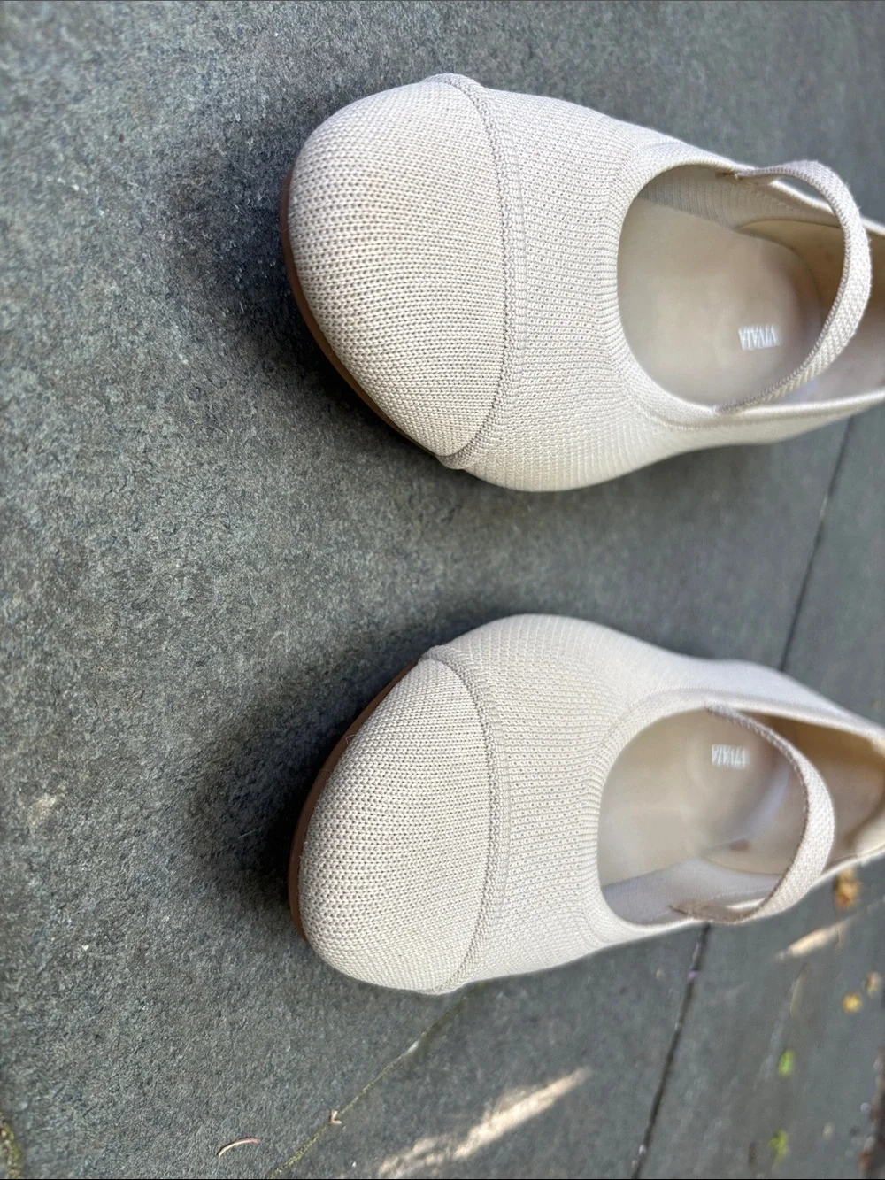 VIVAIA Women's Light Beige (nude) almond toe Mary Jane flats - Picture 5 of 10